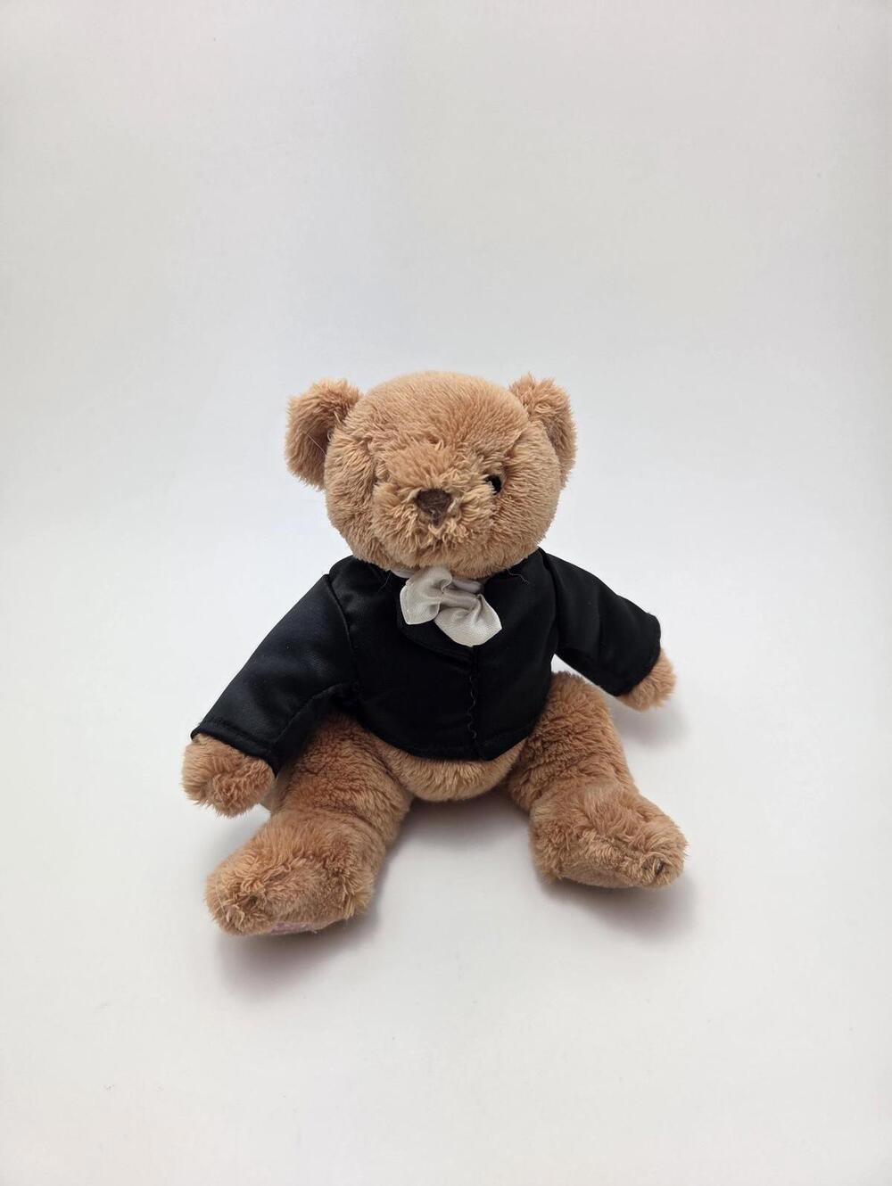 Cherished Teddies Groom Brown Teddy Bear Plush Stuffed Animal Tuxedo (4 inch)